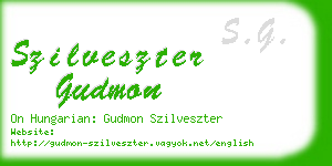 szilveszter gudmon business card